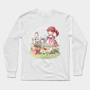 Girl and plants Long Sleeve T-Shirt